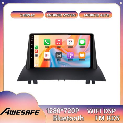 AWESAFE Autoradio Android 13 per Renault Mégane 2 (2002-2009) 4GB+64GB con schermo touch 9'' CarPlay GPS Bluetooth Android Auto (1/5)