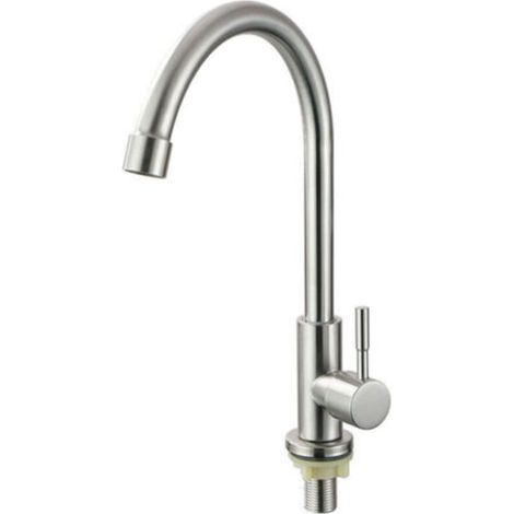 Robinet Cuisine - Robinet Simple Commande - Tournant 360° - Acier Inoxydable 304 - Pour Évier Cuisine - 1 Pièce (1/4)