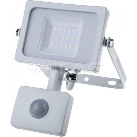 Foco LED Samsung V-TAC de 10 W con sensor de movimiento y crepuscular, blanco frío, IP65