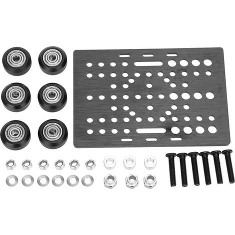 Jeu de poulies de roulement de panneau de construction coulissante, plaque de portique adaptée aux actionneurs linéaires Opennbuilds de Type V NEMA 20 à 80mm (1/5)