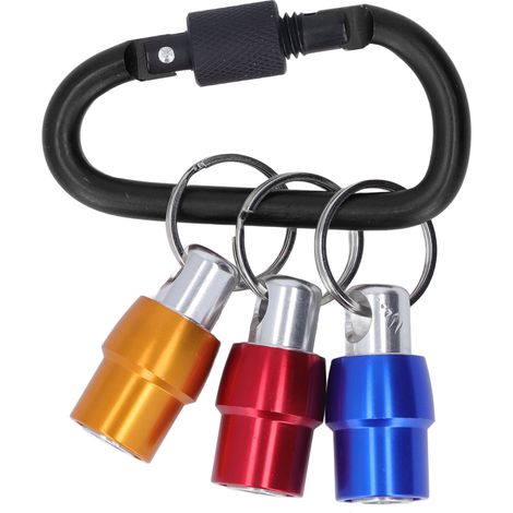 Porte-embout de tournevis hexagonal 1/4 pouce, change rapide, 3 coloris, support portable pour clé, porte-mèche noir (1/5)