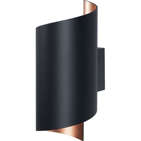 OSRAM SMART+ Matter Twist Applique LED Murale Noire 230x127mm, 12W, 700lm, TW 3000-6500K, WiFi, Alexa, Aluminium