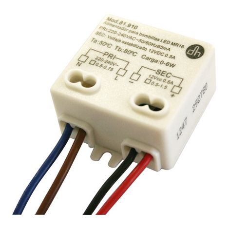 Alimentatore per lampadina a LED MR16. 12VDC. Electro Dh 81.910 8430552143467