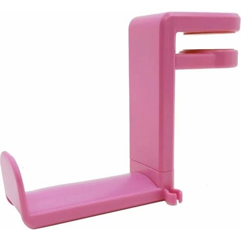 Support du casque d'écoute à pince, réglable, rotation sur 360º rose (1/4)