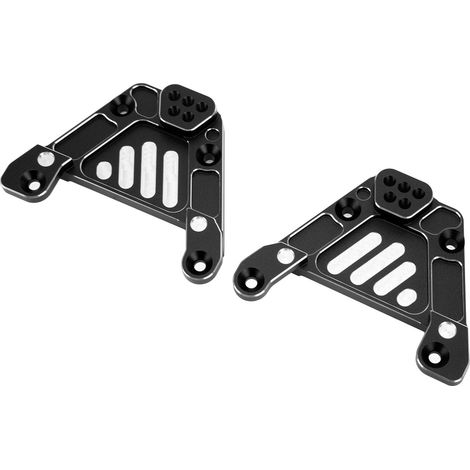 Support d'amortisseur arrière en alliage d'aluminium pour Jeep RC Axial SCX6 1/6 (noir) (1/5)