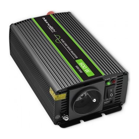 Wechselrichter Qoltec Monolith 300 Leistung 24V Eingang (1/3)
