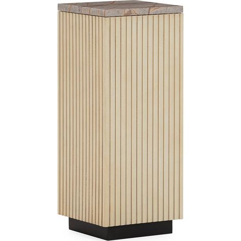 Colonne d appoint bois et marbre - Blanc/Vert (1/5)