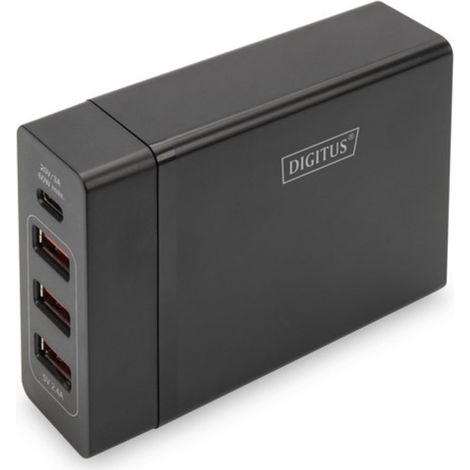 Digitus DA-10195 USB Ladegerät 72 W 1x USB-C®, 3x USB-A USB PD Schwarz Innenbereich USB Power Delive (1/5)