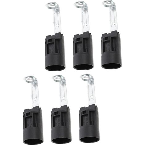 6 Pièces Porte-billets Bulbes Lampe Douille De Plafonnier Titulaire Douille E14 Ampoule Douilles Support De Douille Socle Léger Douillet Culot E14 Cuivre Black