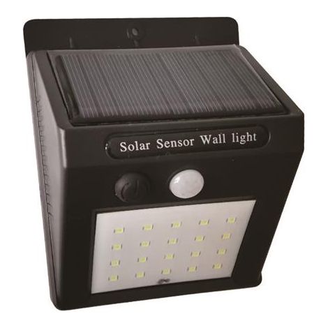 FARETTO SOLARE LED CON SENSORE DI MOVIMENTO 10X12X5H CM 20 LED COLL WHITE