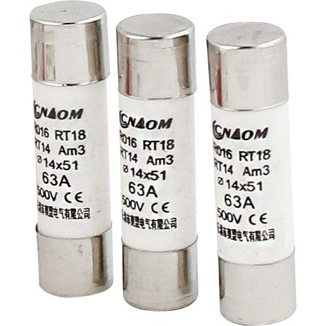 Lot de 6 fusibles 6X63A