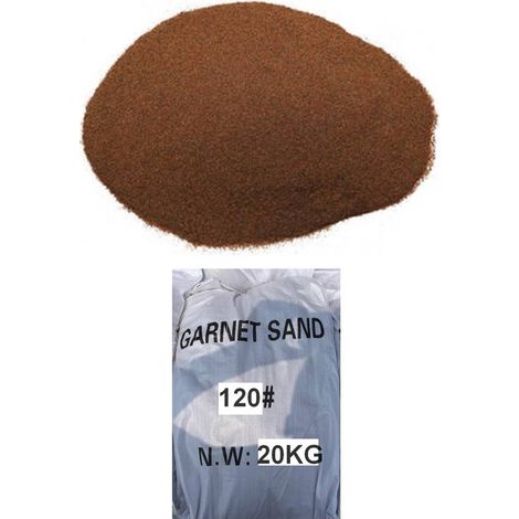 Sac 20 kg Sable Abrasif Garnet Mesh 120A+ pour Sablage Aérogommage