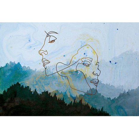 Papier peint panoramique idéal pour chambre Tapisserie panoramique paysage montagne Papier peint panoramique visage féminin original (1/3)
