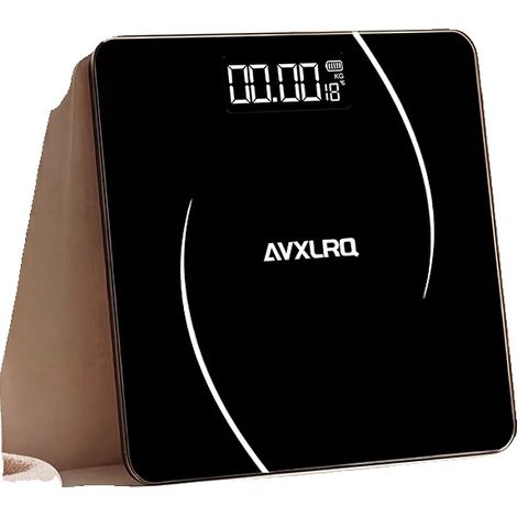 Bilancia pesapersone digitale con piattaforma extra-large, colore nero. (1/2)