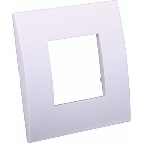 ETTROIT VA83201 Placca 2 Moduli Bianca in Plastica Serie Venus Compatibile Vimar Arkè (1/3)