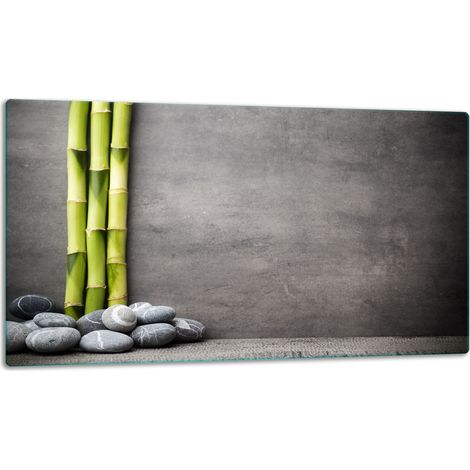 Tabla de cortar de bambú con placa de vidrio de 52x30 (1/5)