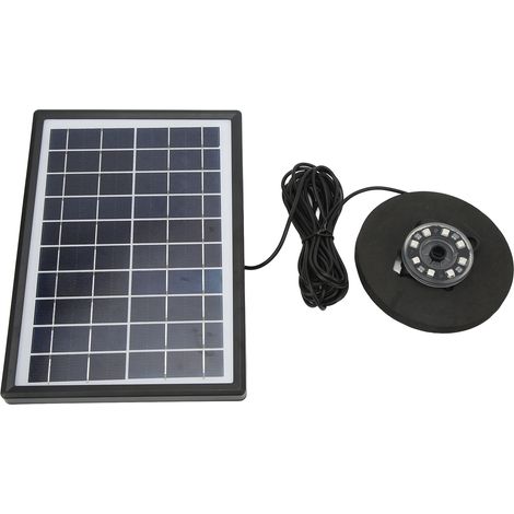 Kit de pompe solaire pour fontaine d'extérieur avec batterie, éclairage LED, type flottant et divisé DC8V (1/5)