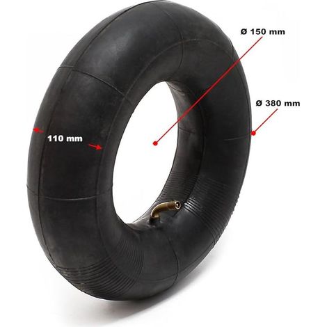 Zweiteiliger Innenschlauch für Rasentraktorreifen 15x6.00-6 mit abgewinkeltem Ventil für Rasenmäherräder (1/5)