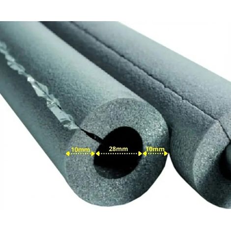 Isolamento in gomma, isolamento termico tubi, Bobine 28mm x 10mm, isolante termico gomma, 10mm, 18m