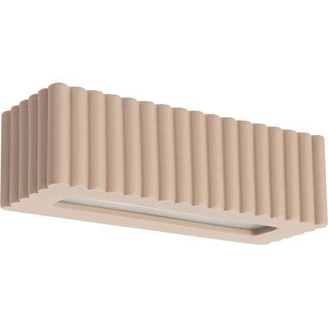 Lámpara de pared de cerámica Rigata color topo (1/2)