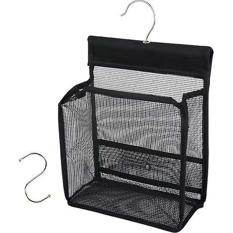 Panier Pince à Linge,Sac à pinces à linge à suspendre,pinces avec panier,Pince crochet,Organisateur d'épingles Linge,pour ranger les crochets vêtements，Organisateur. (Blanc) (1/5)