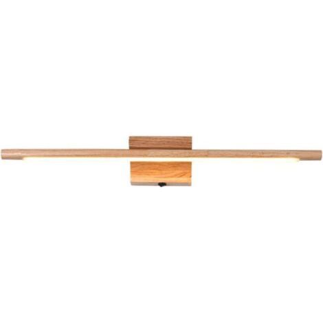 Applique murale salle de bain en bois 60 cm LED IP44 étanche Éclairage moderne pour maquillage et soins Installation facile (1/5)