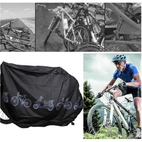 Housse de protection pour vélo - Imperméable - Noir - 200x110 cm (1/4)