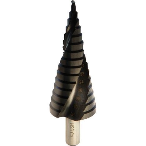 Metric step drill bit 4-32 mm 5% cobalt for stainless steel and hard metals (15 steps) (1/4)
