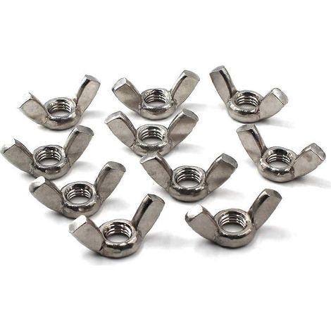 Écrou papillon M10 en acier inoxydable 304, filetage manuel (lot de 20) (1/5)
