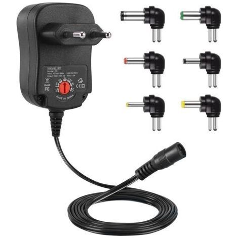 12W Adaptateur Alimentation Universelle 3V 4.5V 5V 6V 7.5V 9V et 12V. Chargeur Secteur Transformateur DC 220V pour VTech Kidimagic Starlight Kidi LightShow Party Sorio 1 2 3S 3 MobiGo Gen (1/5)