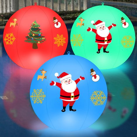 Lot de 2 Lampes Flottantes Solaires RGBW IP68 Ø34cm Télécommande 16 Couleurs Minuterie Déco Piscine Jardin (1/5)