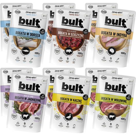 COMIDA H脷MEDA PARA PERROS EN SOBRES, SURTIDOS DE VARIOS SABORES, 12 x 100 g