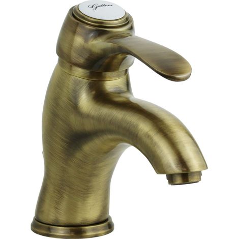 Mezclador de lavabo color bronce con desagüe de 1''1/4 Gattoni Antigua 3441/34V0  Bronce - Desagüe automático 1"1/4