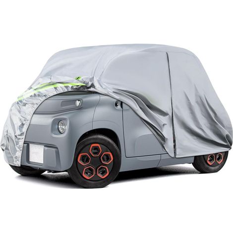 Vollgarage Autoabdeckung für Citroen Ami/Opel Rocks-e/Fiat Topolino 2020-2024, wasserdicht, atmungsaktiv, silber (1/5)