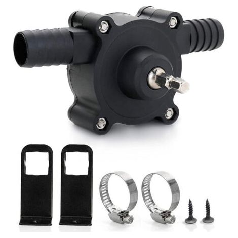 Pompe de perceuse électrique, pompe à eau mini pompe de perceuse électrique à main pompe auto-amorçante portable pompe de perceuse ménage petite pompe à eau pour la maison jardin, 6. 35Mm (1/4)