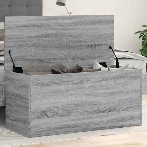 Boîte de rangement-Coffre de rangement-Stockage Rangement sonoma gris 100x42x46 cm bois d'ingénierie 853587 (1/5)