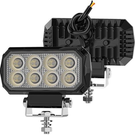 Phare LED de Travail Rond 5 Pouces 28W 32LED 3030, Éclairage Blanc Flood 3200LM, Étanche IP67 DC9-80V, Corps en Aluminium, Éclairage Avant pour 4x4 Camion Chariot Élévateur Bateau(4pcs) (1/5)