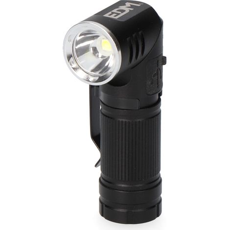 MINI LINTERNA LED. CABEZAL DIRECCIONABLE. RECARGABLE 8W 450lm EDM