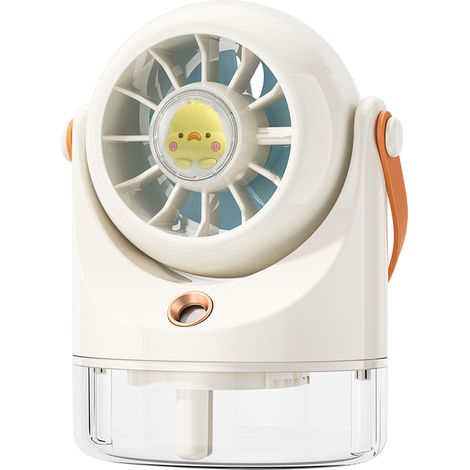 Universeller, wiederaufladbarer, leistungsstarker und erfrischender Nebelventilator – ein kompakter persönlicher Tischventilator (1/5)