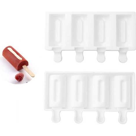 Moule à Glace Silicone 4 Cases Alimentaire pour Maison Création DIY (1/4)