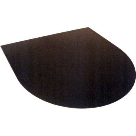 Pedana Semitonda per Stufe in Acciaio - Nero - 84x84 cm (1/4)