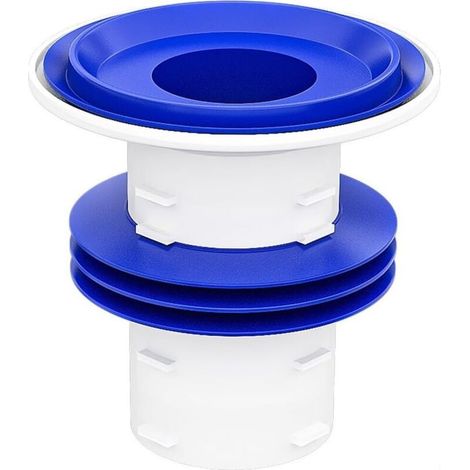 Double-seal silicone toilet flange ring with gravity compression, compatible with 75mm 110mm drain pipes, extended body to prevent water leaks and (1/5)