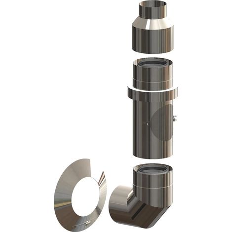 ATEC Basis-Set Außenwand DN110/160 Edelstahl, 703770