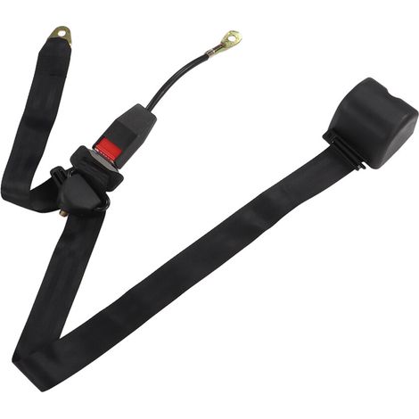 Adecuado para cinturones de seguridad de coche ajustables de nailon negro, tipo universal, apto para karts, coches de club y camiones.