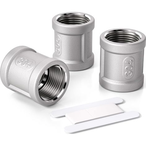 3 pièces 1/4" mâle vers BSP en acier inoxydable 304 Raccord à embout hexagonal,Pour la conversion des raccords de tuyauterie - 1 F (1/5)