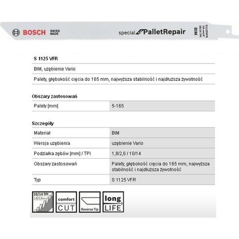 BOSCH S1125VFR 225mm  BIMETAL /5szt....W