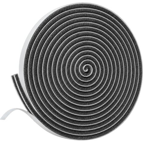 10m Brosse Joint, 9mm x 9mm Autocollant Joint Brosse Porte Coulissante, Isolation Phonique Joints Porte, pour Fenetre Baie Vitrée Portes Poussière Voler Froid Phonique