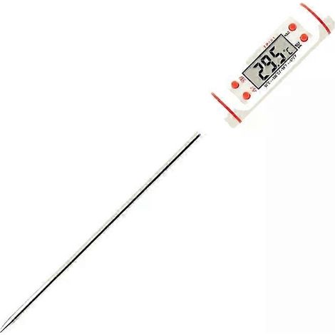 Thermomètre alimentaire - Lot de 3 thermomètres à sonde numériques pour barbecue et pâtisserie - Blanc (1/5)