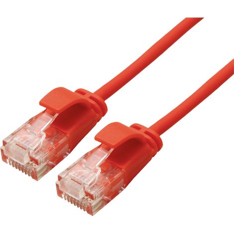 Roline 21.15.3910 RJ45 Patchkabel CAT 6a U/UTP 0.15 m Rot  1 St.