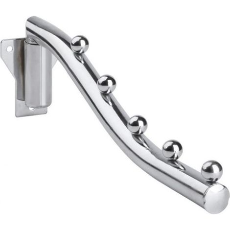 BEBUSINGOTO Perchero de pared plegable de acero inoxidable (2 unidades) (1/5)